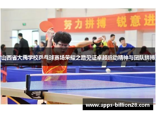 山西省大禹学校乒乓球赛场荣耀之路见证卓越运动精神与团队拼搏
